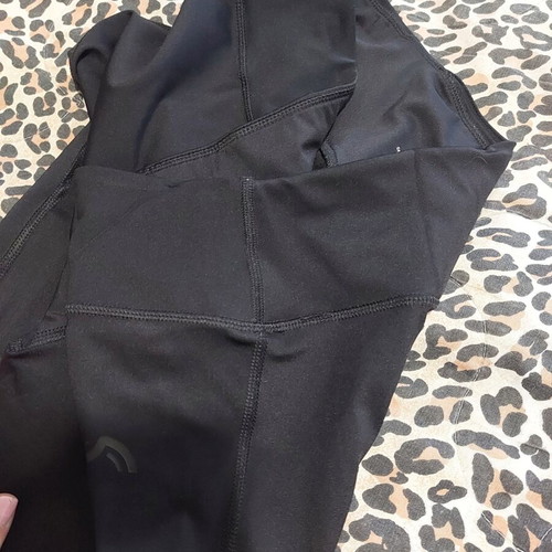 Crivit sports leggings used with calf transparency black size M
