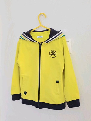 Mayoral kids hoodie jacket used, lemon/neon, size 110