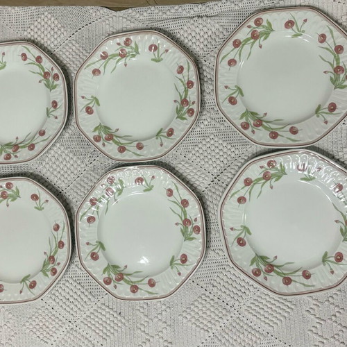 Santa Clara plates like new, pack of 6, 20cm diameter