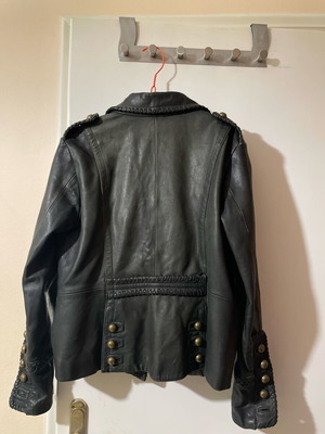 Leather women's jacket used, size XL