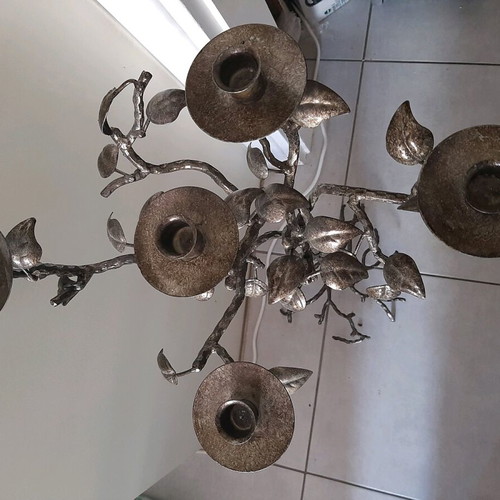 Bronze floor candlestick used 90 cm