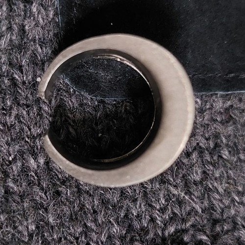 Chunky solid silver 9.25 ring used, textured with adjustable vintage style