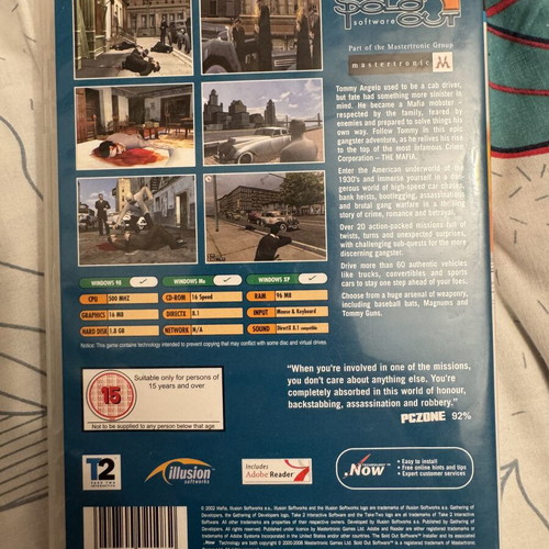 Mafia PC game like new, action