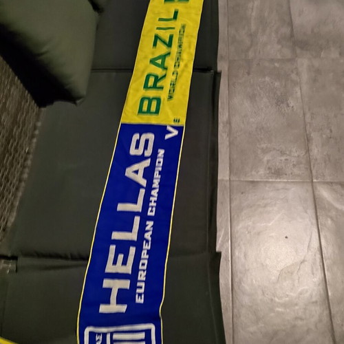 Collectible Greece vs Brazil Matchday Scarf 16/06/2005 Confederations Cup like new