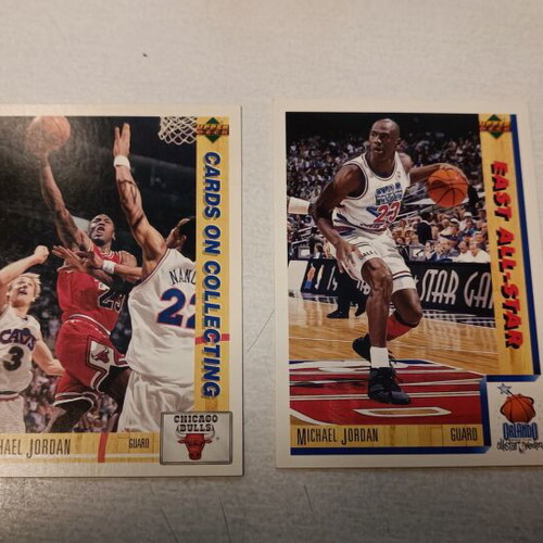 Michael Jordan Upper Deck 91-92 basketball cards used, set of 2