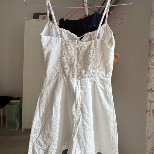 Bershka white short romper, size XS