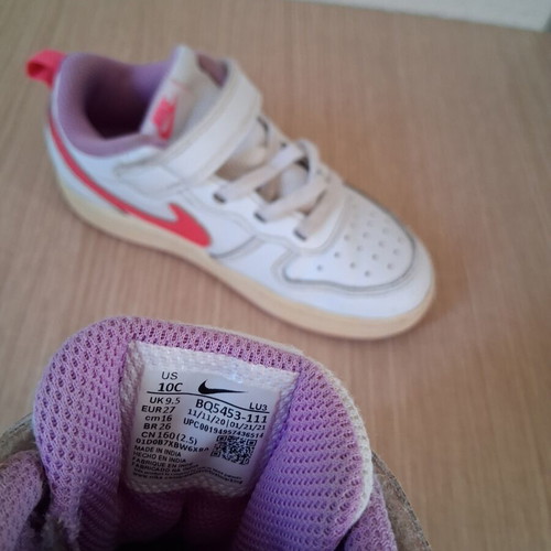 Nike All Day Play Girls' Shoes Size 27 Like New, Pink and Purple
