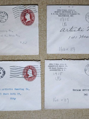 USA collectible envelopes like new, set of 4, 1910s