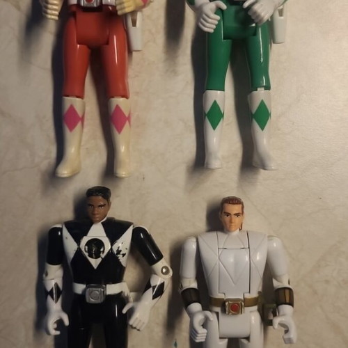 4 Fliphead Power Rangers figures, Bandai 1993