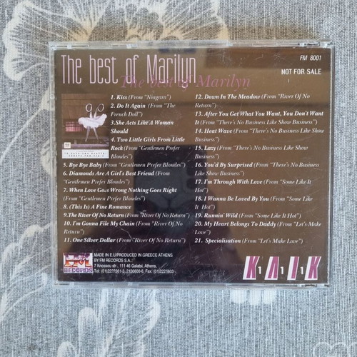 The Best of Marilyn Marilyn Monroe CD like new, jazz collection