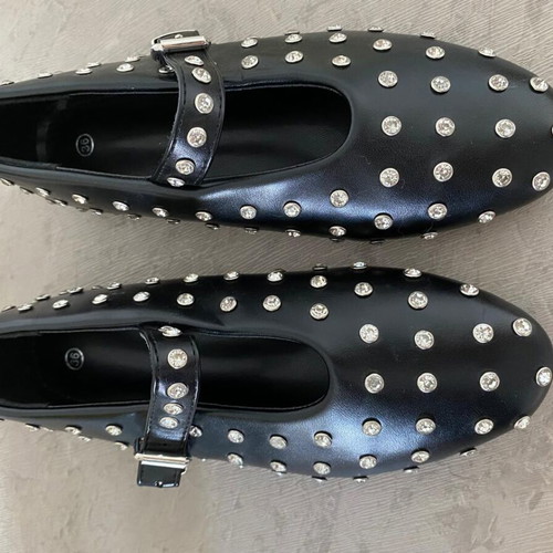 Ballerina shoes like new with rhinestones, size 36, black