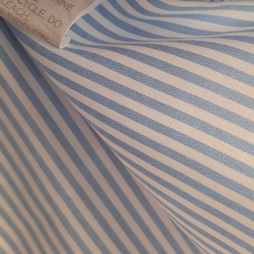 Shein striped blouse size M, like new, 100% polyester, white and blue