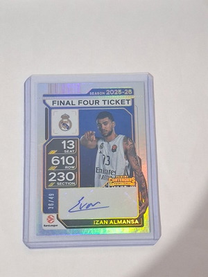 Izan Almansa auto /49 Panini Contenders basketball card