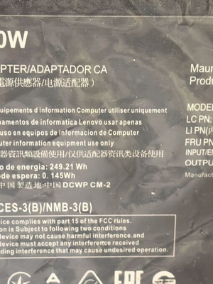 Lenovo LX-330W charger 20V 16.5A 330W set