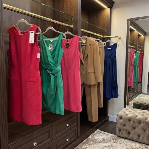 Luxury wardrobe clearance bundle with Paul Smith suit and designer dresses, size M 38