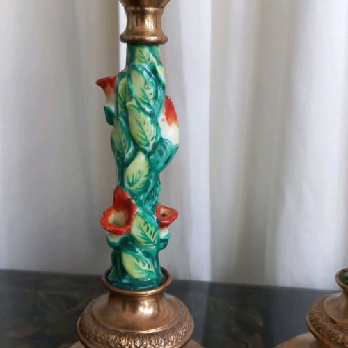 Pair of French Art Nouveau candlesticks like new