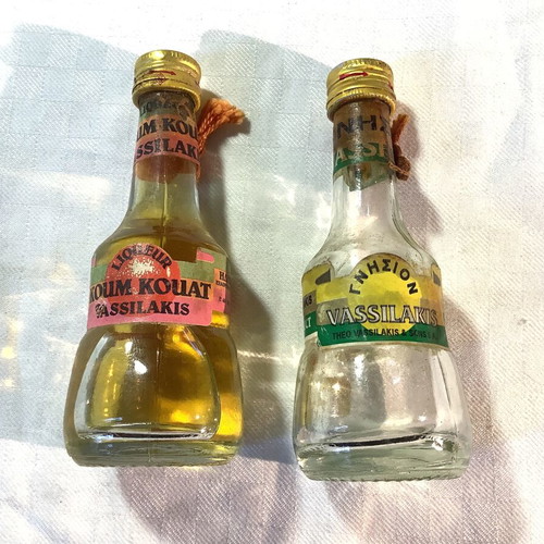 Vassilakis Distillery Miniatures used, set of 8 bottles