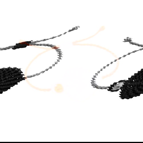 Βραχιόλι μεταλιζέ ροζ χρυσό με μαύρο φυλλαράκι και πέτρες αιματίτη χειροποίητο