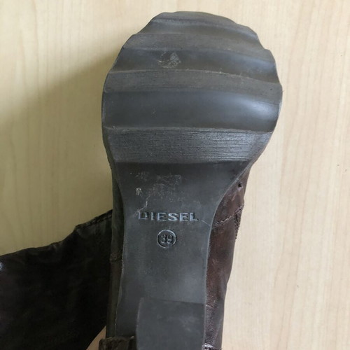 Diesel women's leather vintage boots like new, size 39, brown