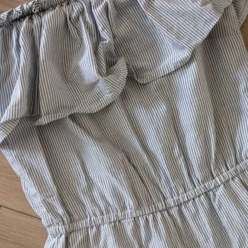 H&M One-Piece Jumpsuit XS 34 like new, white and blue