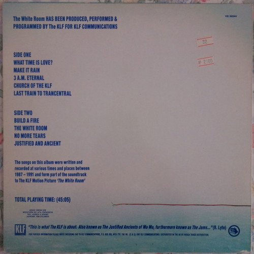 The White Room vinyl used, The KLF, electronic music