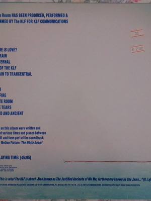 The White Room vinyl used, The KLF, electronic music