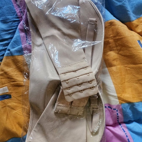 Bra new 75A beige with double support strapless and regular
