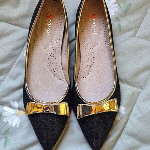 Seastar ballerinas size 40 new, black with gold details