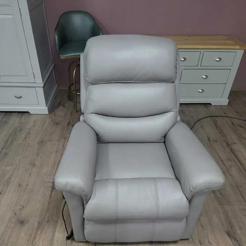 Gray leather La-z-boy armchair new with electric relax mechanism