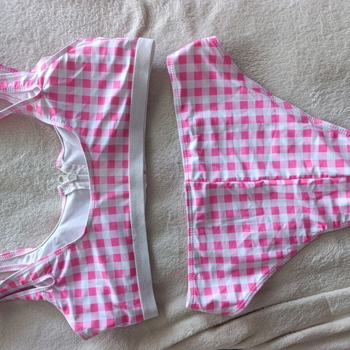 Bikini XL like new, white and pink