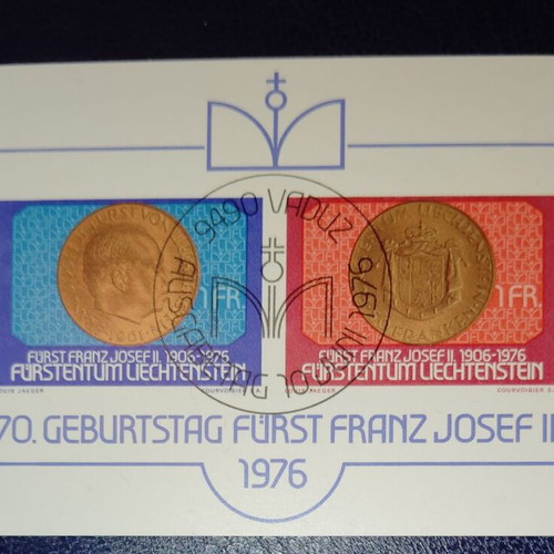 Liechtenstein Feuillet 1976 new stamps