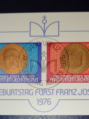 Liechtenstein Feuillet 1976 new stamps
