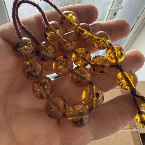 Komboloi amber beads