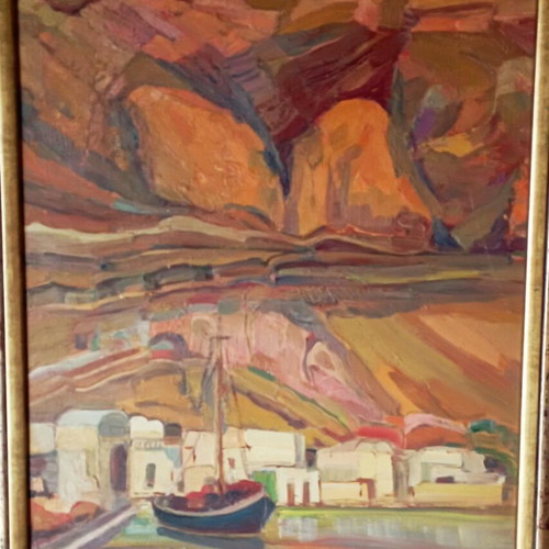 Oil painting by Giannis Mitarakis on canvas like new