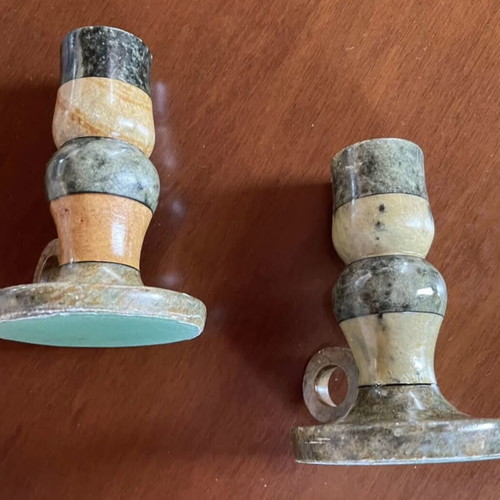 Alabaster Egyptian Candle Holders like new, handmade