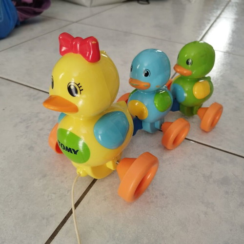 Children's toy set used with sound duck toys