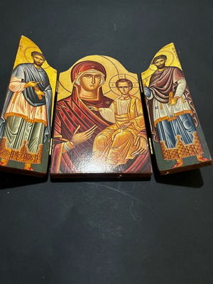 Triptych icon used, 18x22 cm