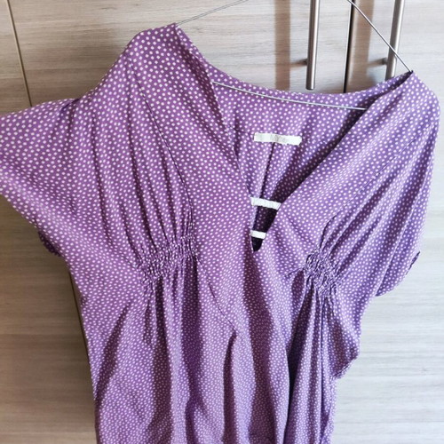 Beach dress like new, purple, very sexy due to neckline