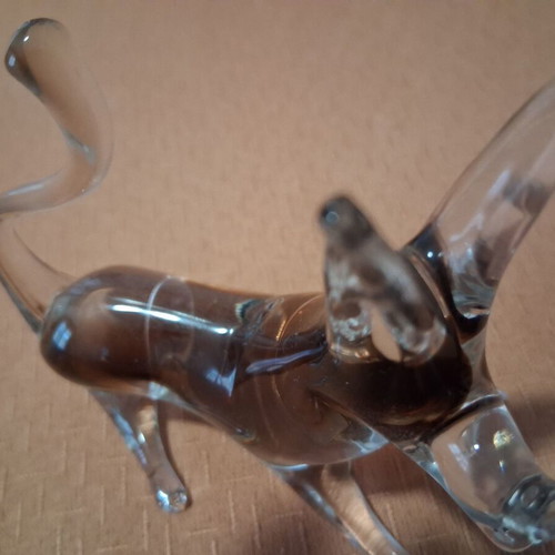 Murano dog figurine like new, 10×9 cm height