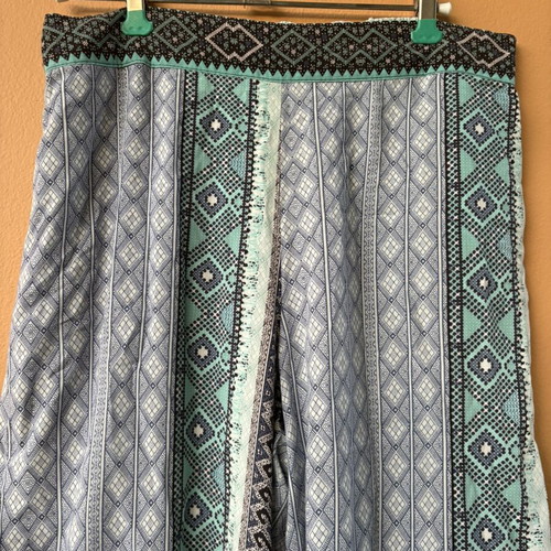 Ethnic wide leg pants multicolor, like new, Pull & Bear