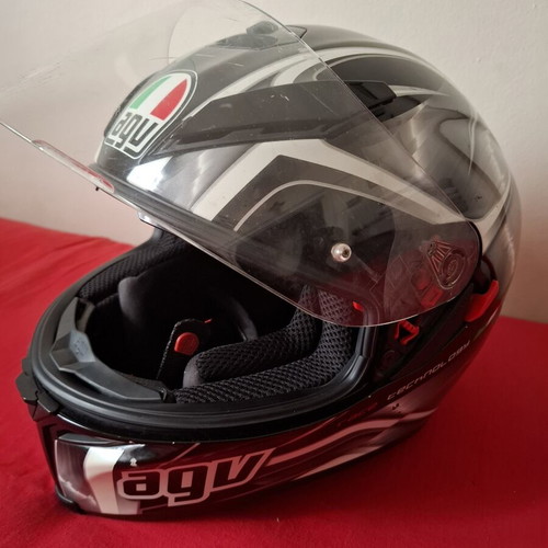 AGV K5 S Multi Tempest Black/Silver Full Face Motorcycle Helmet like new, size S