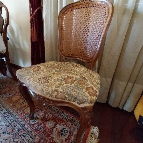 Viennese dining set with extendable square table, 4 chairs and loveseat