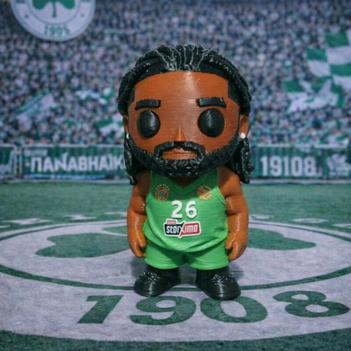 Mathias Lessort Panathinaikos figure handmade new, PLA+