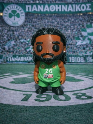 Mathias Lessort Panathinaikos figure handmade new, PLA+