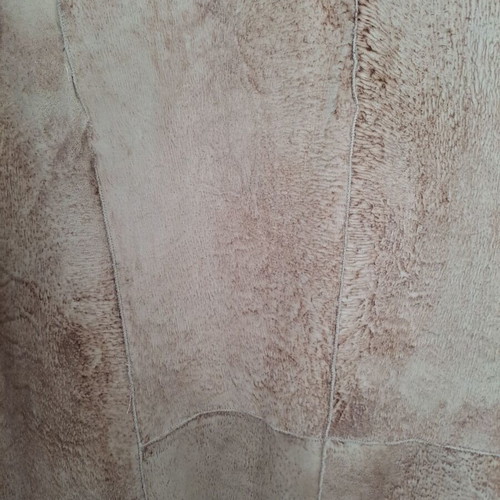 Mouton coat like new, beige, one size with fur lining