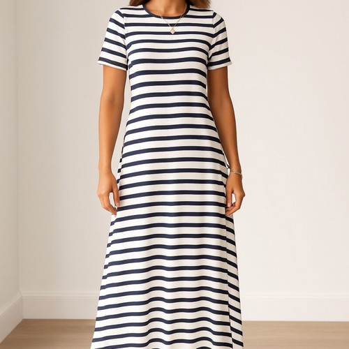 J.CREW maxi dress striped, like new, dark blue and white, size S/M