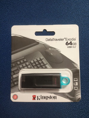 Kingston Exodia USB Stick 3.2 64GB DataTraveler Black new