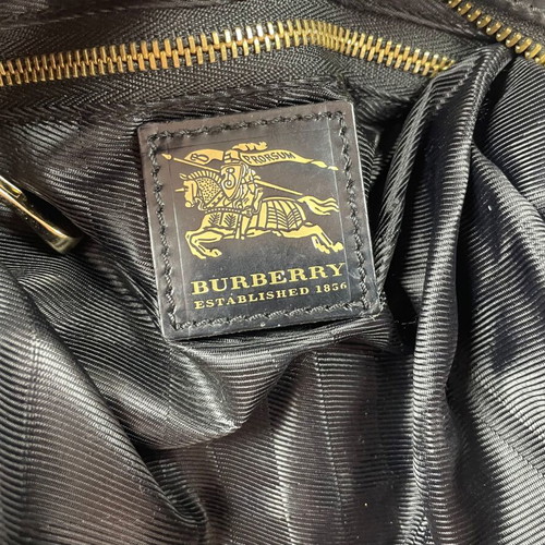 Burberry canvas black shoulder bag like new