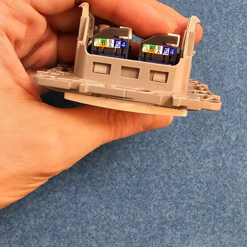 Legrand Niloe double RJ45 network socket Cat6 like new, white