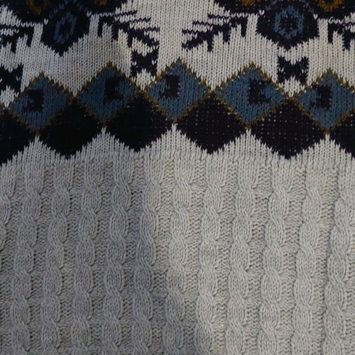 Men's cardigan used with dense jacquard knit, size XL, multicolor